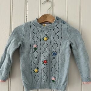 Baby Boden Matching Floral Blue Set 12-18 month